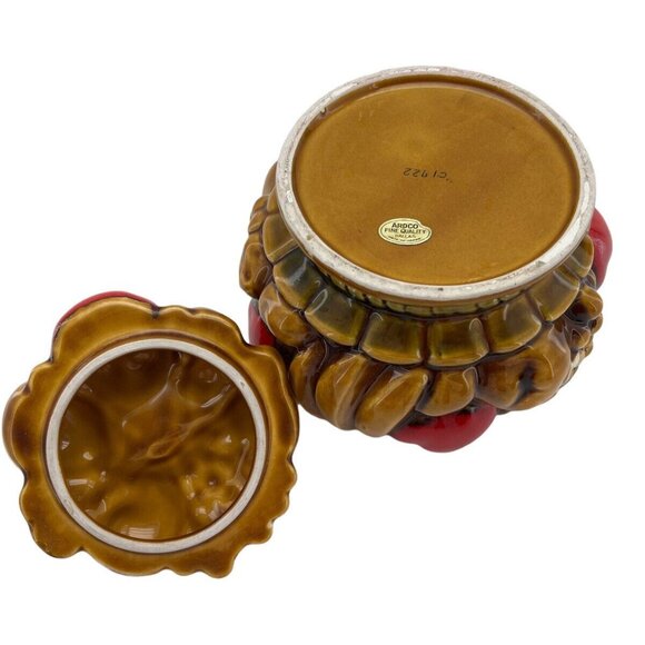 Vintage Ceramic Fruit Basket Cookie Jar Unique Kitchen Decor Collectible Storage - Picture 7 of 12